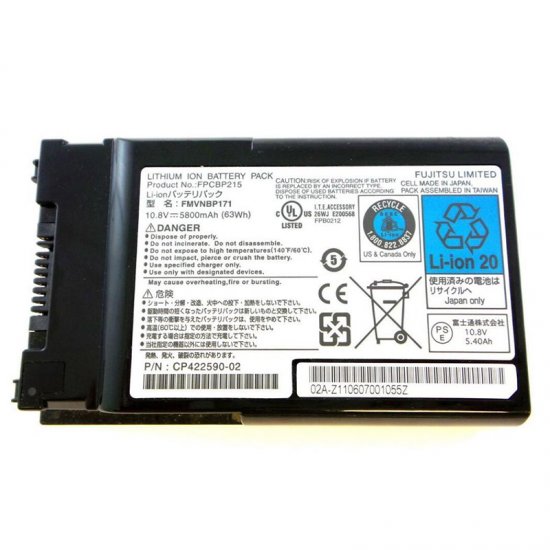 Original 63Wh Fujitsu LifeBook T5010 (MF021DE) B-Ware Battery